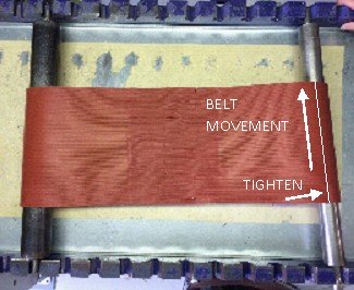 Alignement et tension d'une bande de convoyeur C