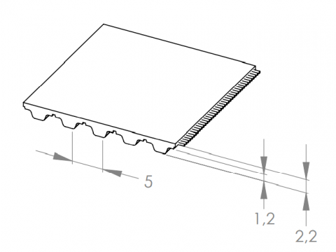 Courroie synchrone T5