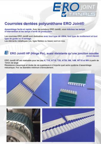 ERO Joint - documentation courroies à jonction rapide